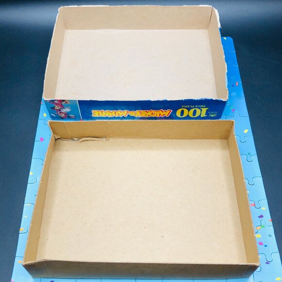 Vintage 90s Mickey Minnie Mouse Football Cheerleader Puzzle: 100 pc Complete - Picture 9 of 10